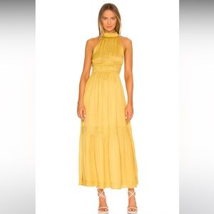 Margot Ankle Dress in Chartreuse